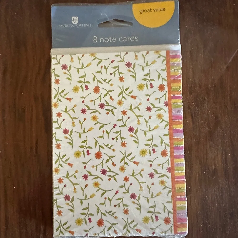 American Greetings 8 Blank Note Cards With Envelopes NWT